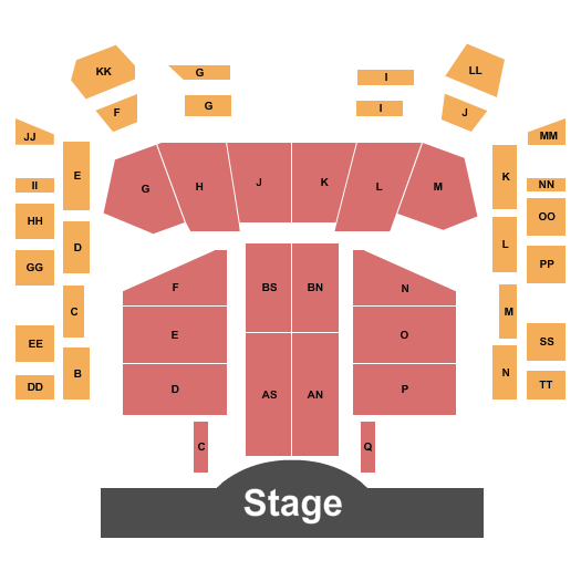 The Great Auditorium Seating Chart: Endstage 2