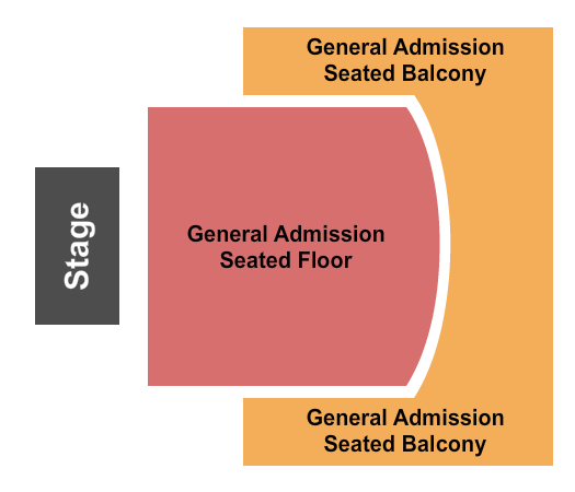 The Great Hall Seating Chart: GA Floor - GA Balcony