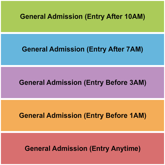 The Ground At Club Space Seating Chart: GA Entry