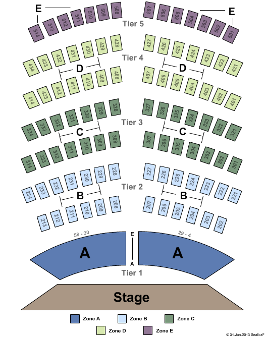 The Grove of Anaheim Seating Chart
