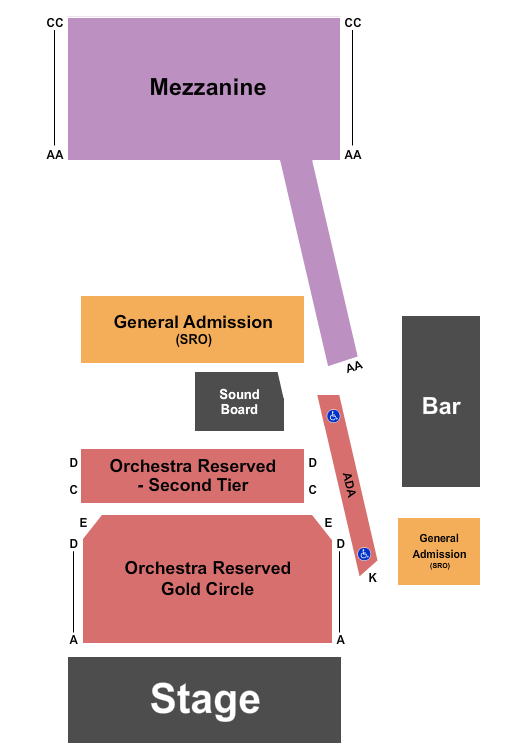 The Guild Theatre - Menlo Park Seating Chart: Endstage GC/RSV