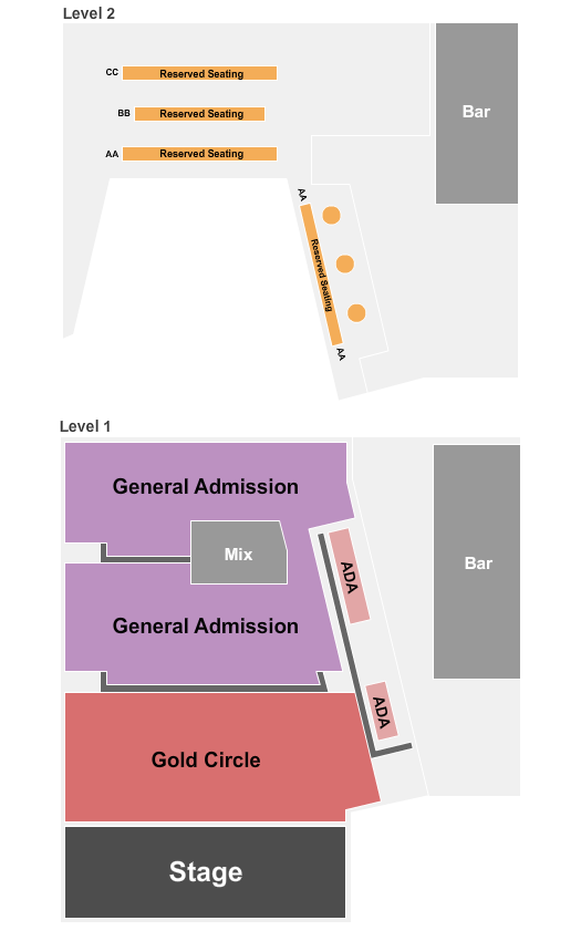 The Guild Theatre - Menlo Park Seating Chart: GA/GA GC/Mezz