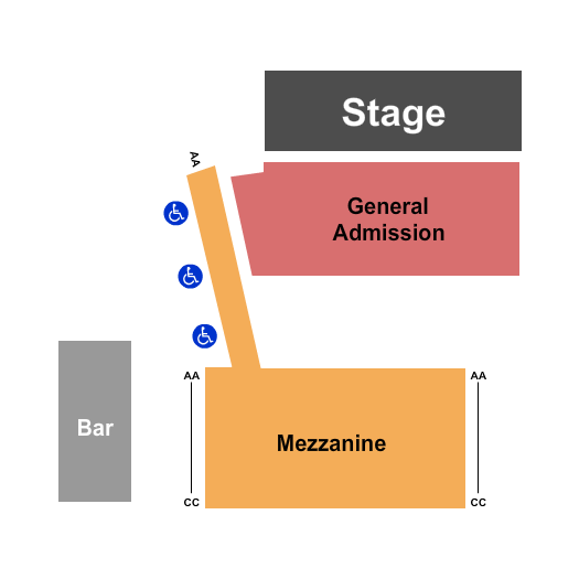 The Guild Theatre - Menlo Park Seating Chart: Mezz & GA