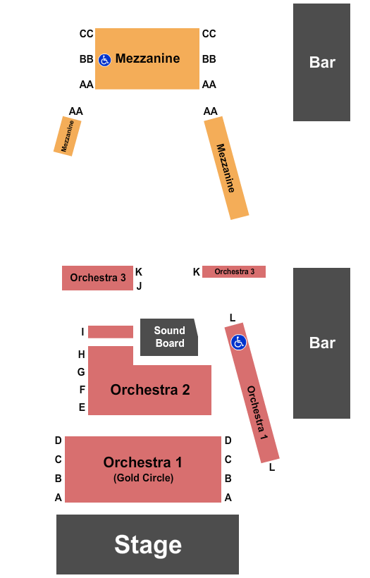 The Guild Theatre - Menlo Park Seating Chart: Endstage GC