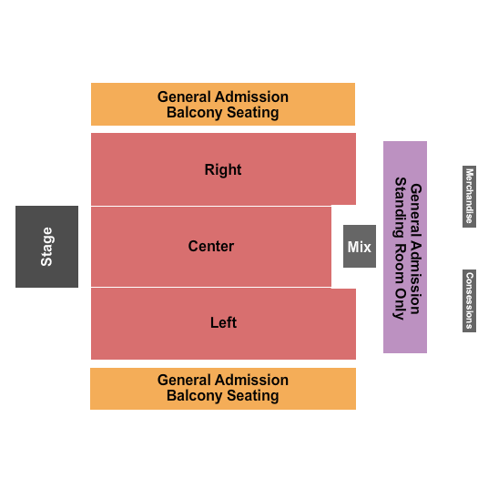 The Hall at Spartanburg Memorial Auditorium Seating Chart: Reserved/GABalc