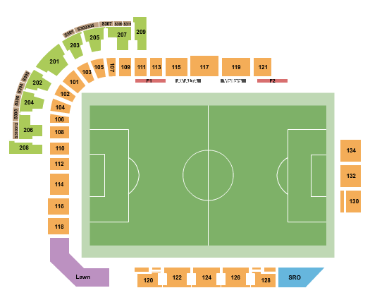 The Hangar - Lancaster Seating Chart: Soccer