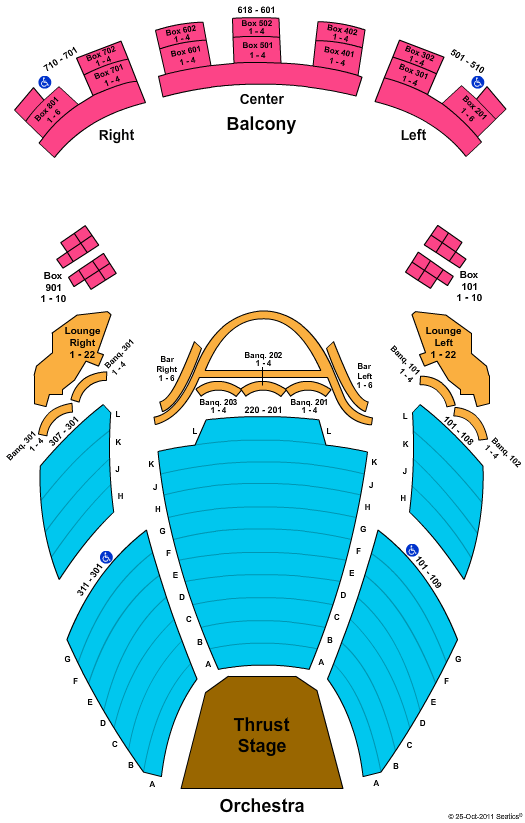 The Hanna Theatre Seating Chart