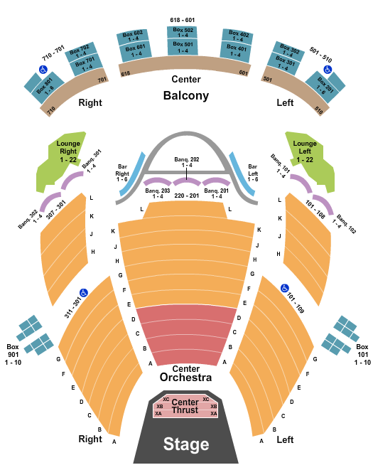 Hanna Theatre at Playhouse Square Seating Chart: Endstage 2023