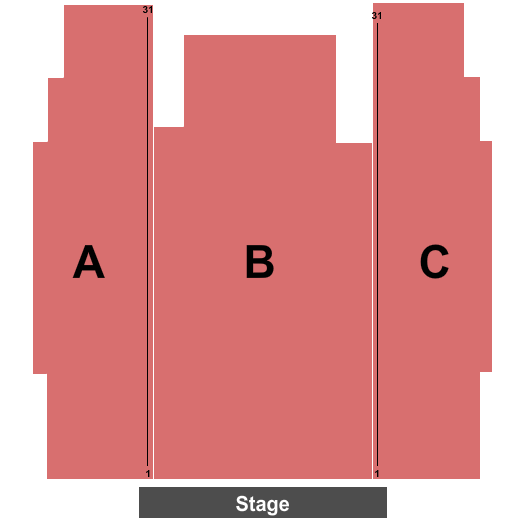 The Historic Bal Theatre Seating Chart: End Stage