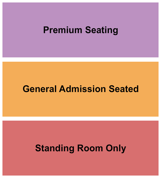 The Independent Seating Chart: SRO/GA Seated/Premium