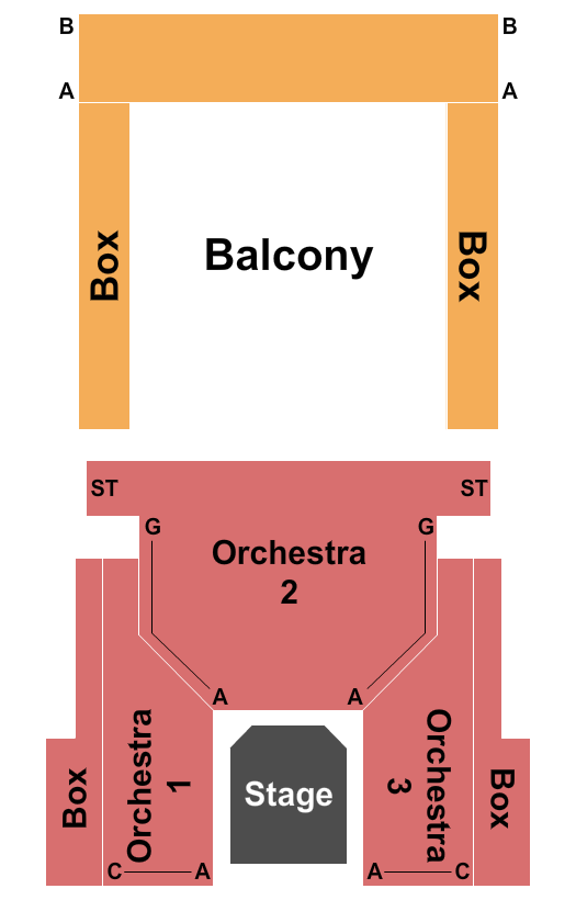 The Jenny Boyd Theatre Seating Chart: Endstage