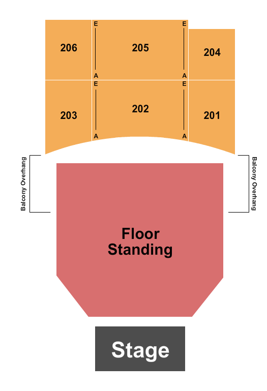 The Joy Theater Seating Chart: Endstage 2