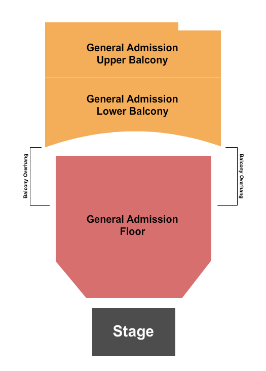 The Joy Theater Seating Chart: GA Flr/ Low Balc/Up Balc