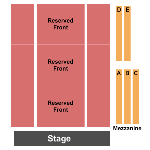 The Junction Center - Landis Hall Seating Chart: End Stage