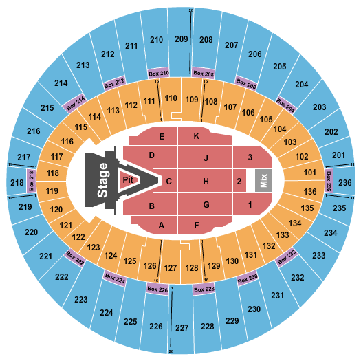 The Kia Forum Seating Chart: Aerosmith 2023