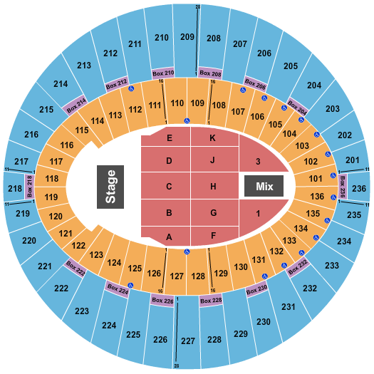 The Kia Forum Seating Chart: Endstage 2
