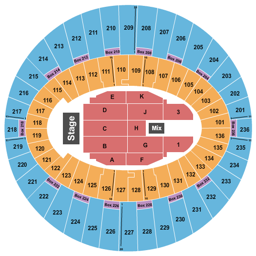 The Kia Forum Seating Chart: Endstage 6