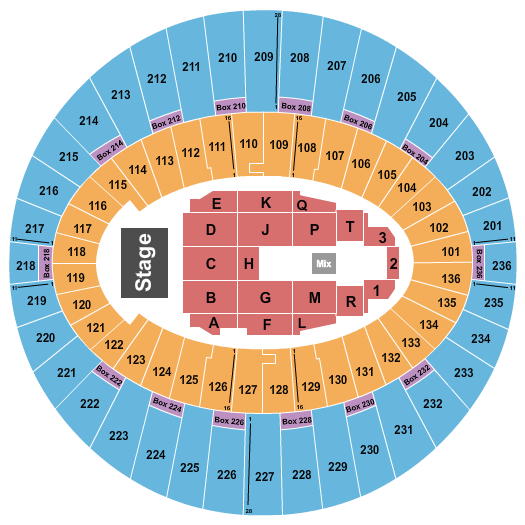 The Kia Forum Seating Chart: Endstage 9