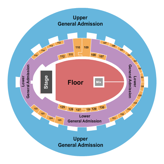 The Kia Forum Seating Chart: Endstage GA/Upper GA 2