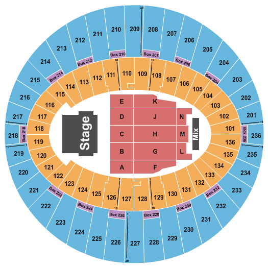 The Kia Forum Seating Chart: Endstage RSV