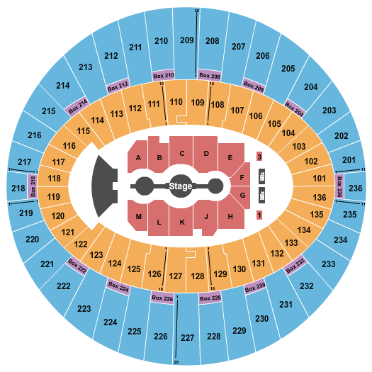 The Kia Forum Seating Chart: Gracie Abrams 2