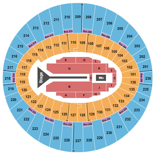 The Kia Forum Seating Chart: Maroon 5 - 2025
