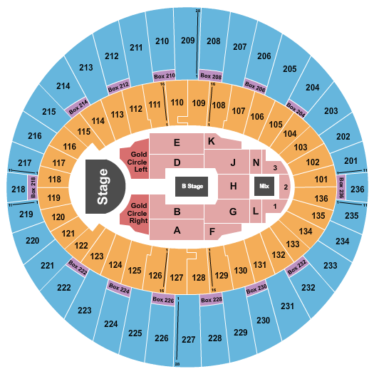 The Kia Forum Seating Chart: Rosalia