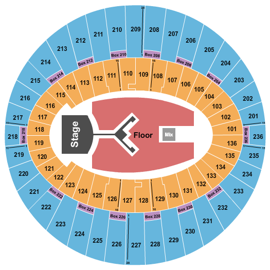 The Kia Forum Seating Chart: Shinedown