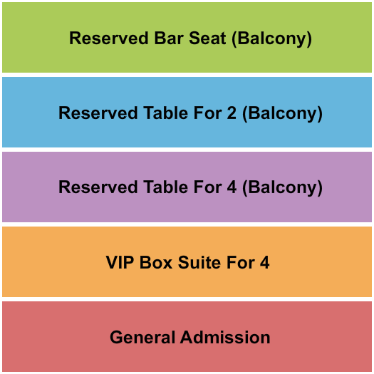 The King of Clubs - Columbus Seating Chart: GA/VIP/Table/Bar