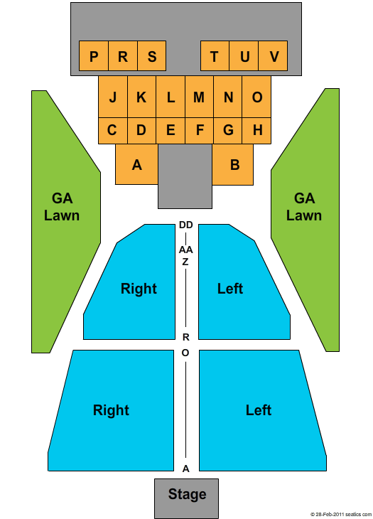 Everwise Amphitheater at White River State Park Seating Chart: Snow Patrol