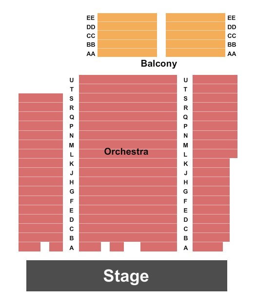The Legacy Theater - Carthage Seating Chart: End Stage