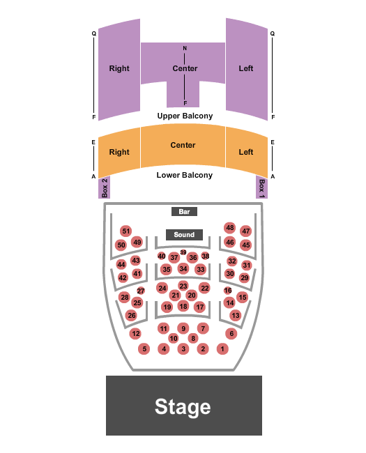 The Lincoln - Cheyenne Seating Chart: Endstage Tables/Reserved Balc 3