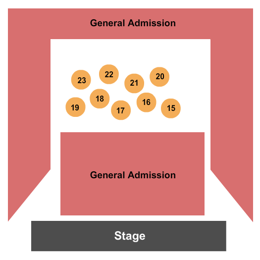 The Lincoln Theatre - Raleigh Seating Chart: Endstage Tables