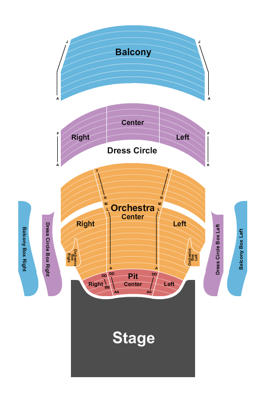 Auditorium At The Living Arts Centre Seating Chart: Endstage 2