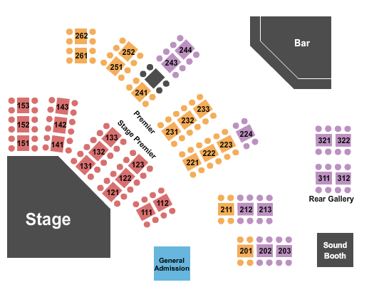 The Loft At City Winery - Philadelphia Seating Chart: Endsatge 3