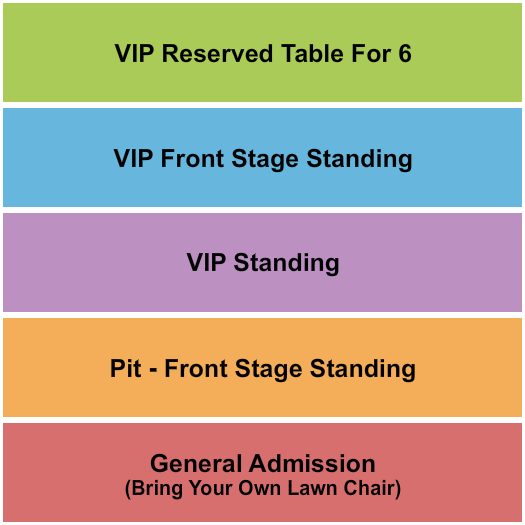 The Lumberyard Canyon Seating Chart: GA/Pit/VIP/Tables