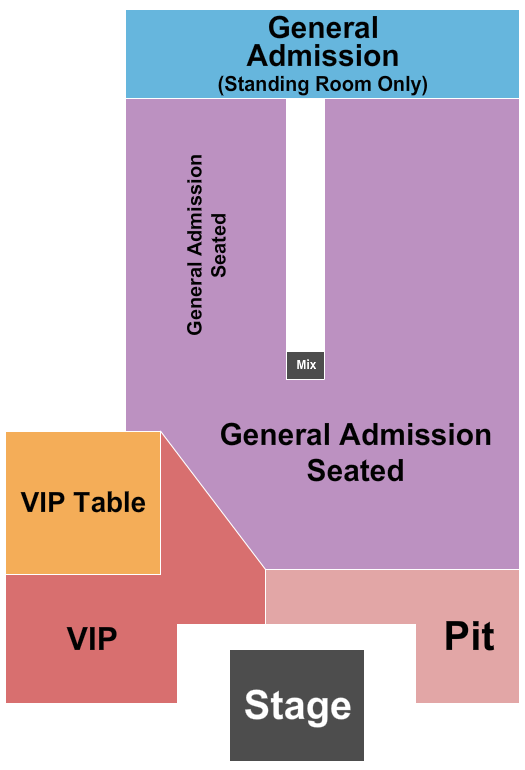 The Lumberyard Canyon Seating Chart: Pit/VIP/GA Seated & Standing 2