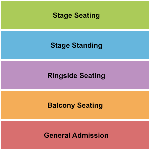 The Main Room at DNA Lounge Seating Chart: Wrestling