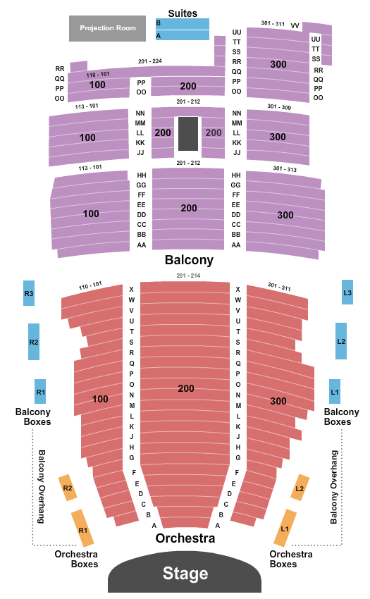 The Maryland Theatre Seating Chart: Endstage Suites