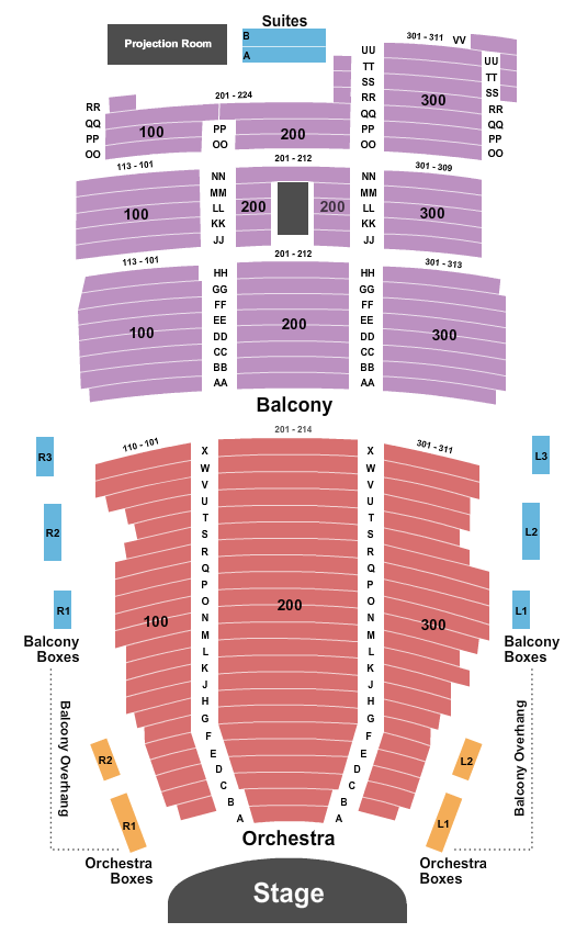 The Maryland Theatre Seating Chart: Endstage Suites