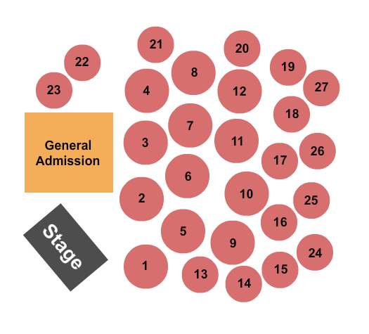 The Maryland Theatre Seating Chart: GA & Tables