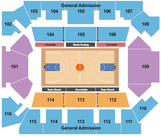 The McGuirk Arena At John G. Kulhavi Events Center Seating Chart: Women's Basketball