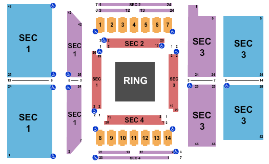 Hollywood Casino at The Meadows Seating Chart: WFC