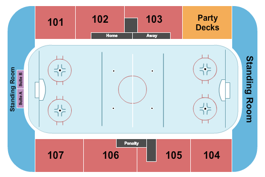 The MidAmerican Energy Company RecPlex Seating Chart: Hockey