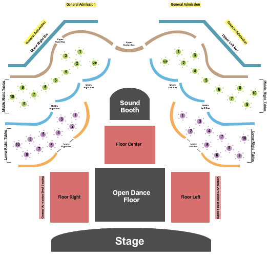 The Moon Seating Chart: Dance Floor/Tables 2