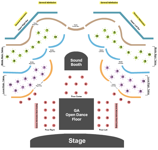 The Moon Seating Chart: Dance Floor/Tables 3