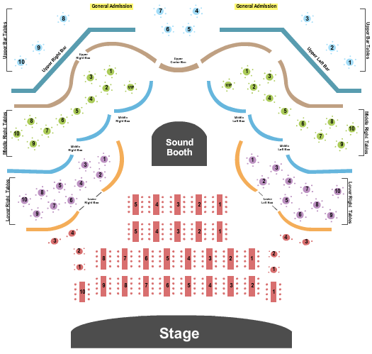 The Moon Seating Chart: End Stage Tables 3