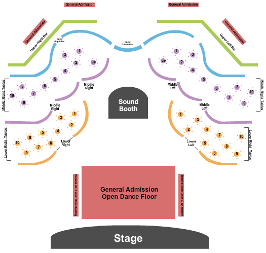 The Moon Seating Chart: Endstage GA Flr