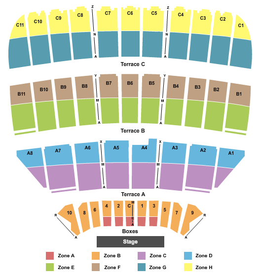 The Muny Seating Chart: Endstage-Zone