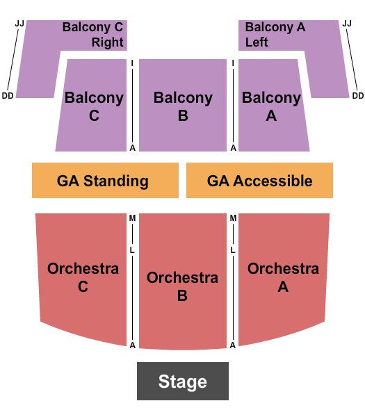 The National - VA Seating Chart: Endstage ADA